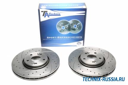 Тормозные диски 308mm с перфорацией и насечками Renault Laguna II Grandtour TA-TECHNIX EVOBS20940P