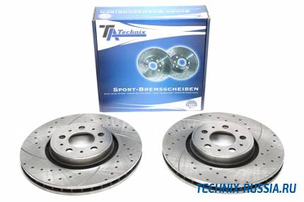 Тормозные диски 319,8mm с перфорацией и насечками Volvo V70 II TA-TECHNIX EVOBS21015P