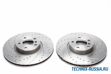 Тормозные диски 348mm с перфорацией и насечками BMW X5 E70 TA-TECHNIX EVOBS21137P