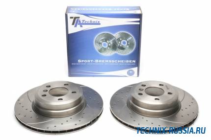 Тормозные диски 345mm с перфорацией и насечками BMW X5 E70 TA-TECHNIX EVOBS21169P