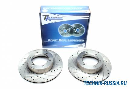 Тормозные диски 288mm с перфорацией и насечками VW Taro TA-TECHNIX EVOBS2125P