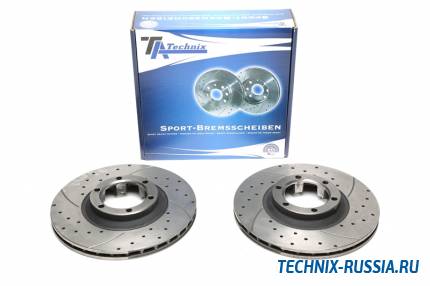 Тормозные диски 277mm с перфорацией и насечками Hyundai Galloper II TA-TECHNIX EVOBS2137P