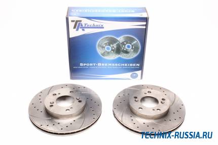 Тормозные диски 282mm с перфорацией и насечками Honda Integra TA-TECHNIX EVOBS2144P