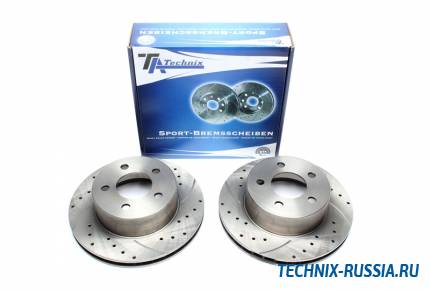 Тормозные диски 280mm с перфорацией и насечками Jeep Cherokee TA-TECHNIX EVOBS2147P