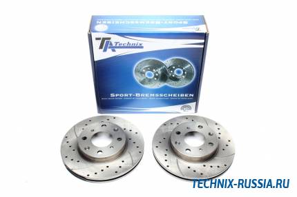 Тормозные диски 240mm с перфорацией и насечками Honda Civic VI ХетчбэкEJ EK TA-TECHNIX EVOBS2196P