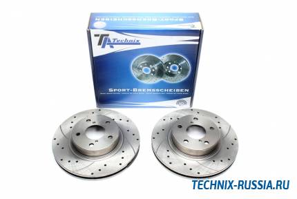 Тормозные диски 260mm с перфорацией и насечками Subaru Legacy I Station Wagon BC BJF TA-TECHNIX EVOBS2201P