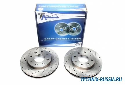 Тормозные диски 256mm с перфорацией и насечками Hyundai Joice TA-TECHNIX EVOBS2224P