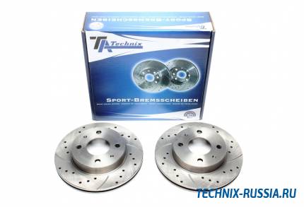 Тормозные диски 232mm с перфорацией и насечками Nissan Almera I Hatchback TA-TECHNIX EVOBS2236P