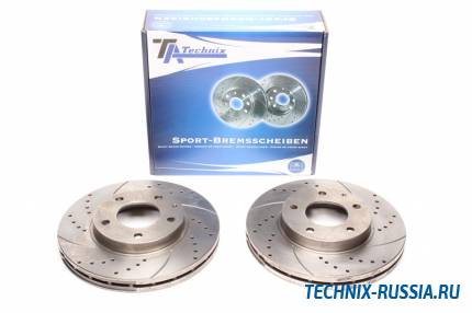 Тормозные диски 274mm с перфорацией и насечками Mazda MPV II TA-TECHNIX EVOBS2238P