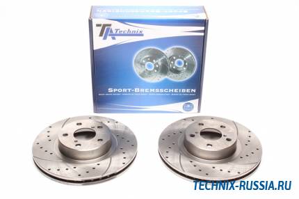 Тормозные диски 277mm с перфорацией и насечками Subaru Forester SG TA-TECHNIX EVOBS2244P