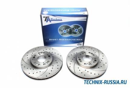 Тормозные диски 296mm с перфорацией и насечками Lexus IS 300 SportCross TA-TECHNIX EVOBS2251P