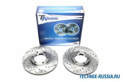 Тормозные диски 257mm с перфорацией и насечками Opel Campo TA-TECHNIX EVOBS2323P