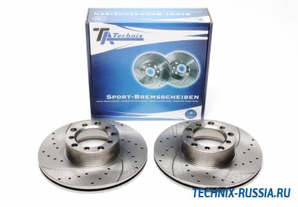 Тормозные диски 278mm с перфорацией и насечками Mercedes-Benz S-Klasse W116 TA-TECHNIX EVOBS2369P