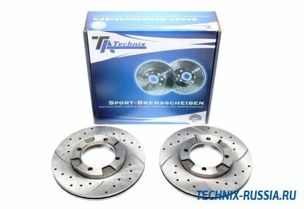 Тормозные диски 236mm с перфорацией и насечками Mitsubishi Colt III C50 TA-TECHNIX EVOBS2397P