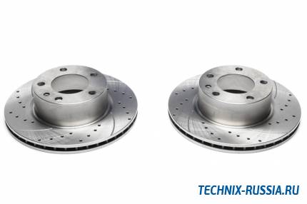 Тормозные диски 284mm с перфорацией и насечками BMW 5er E28 TA-TECHNIX EVOBS2424P