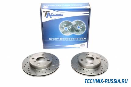 Тормозные диски 235mm с перфорацией и насечками Toyota Yaris P1 TA-TECHNIX EVOBS2426P