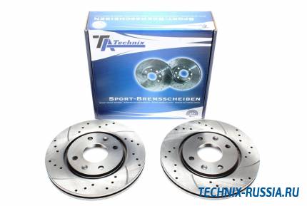 Тормозные диски 260mm с перфорацией и насечками Peugeot 406 Break TA-TECHNIX EVOBS2489P