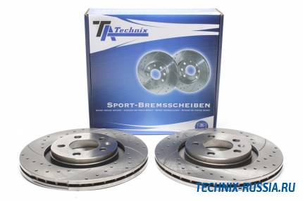 Тормозные диски 280 mm с перфорацией и насечками VW Golf IV TA-TECHNIX EVOBS2544P