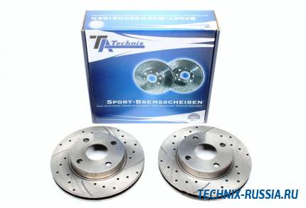 Тормозные диски 234mm с перфорацией и насечками Mazda 323 F VI TA-TECHNIX EVOBS2546P