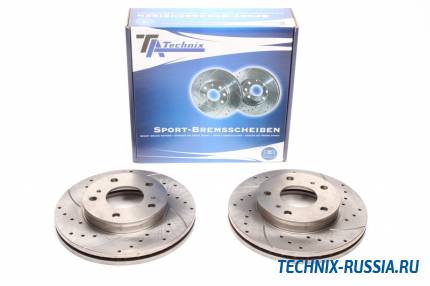 Тормозные диски 257mm с перфорацией и насечками Nissan Serena TA-TECHNIX EVOBS2639P