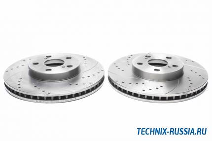 Тормозные диски 275 mm с перфорацией и насечками Toyota Celica T23 TA-TECHNIX EVOBS2742P