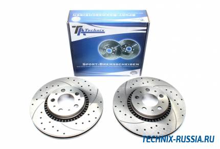 Тормозные диски 305mm с перфорацией и насечками Volvo S60 I TA-TECHNIX EVOBS2799P