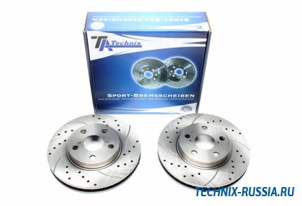 Тормозные диски 255mm с перфорацией и насечками Toyota Carina E T19 TA-TECHNIX EVOBS2801P