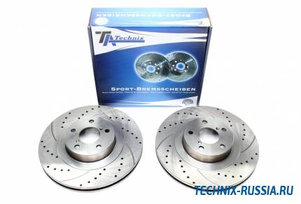 Тормозные диски 294mm с перфорацией и насечками Subaru Legacy V BM BR TA-TECHNIX EVOBS2828P