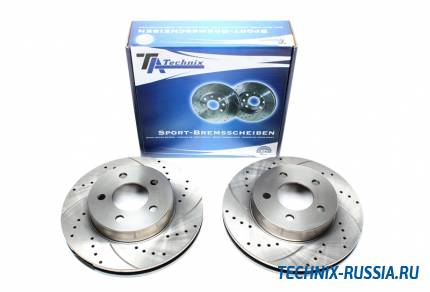 Тормозные диски 288mm с перфорацией и насечками Jeep Cherokee TA-TECHNIX EVOBS2837P