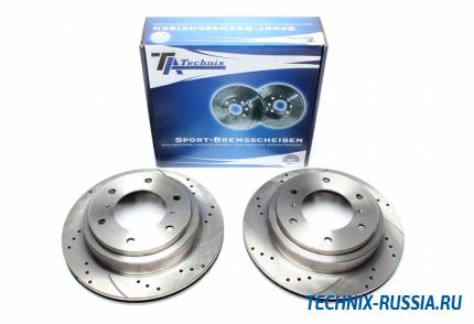 Тормозные диски 299,8mm с перфорацией и насечками Mitsubishi Pajero III TA-TECHNIX EVOBS2852P