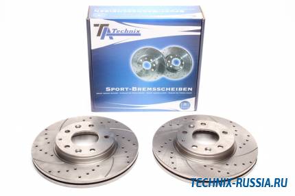 Тормозные диски 283mm с перфорацией и насечками Mazda 6 SW GY TA-TECHNIX EVOBS2853P