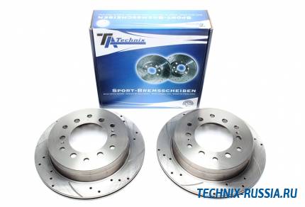 Тормозные диски 312mm с перфорацией и насечками Toyota Land Cruiser 90 TA-TECHNIX EVOBS2858P