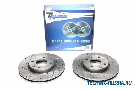 Тормозные диски 280mm с перфорацией и насечками Hyundai Sonata IV EF TA-TECHNIX EVOBS2871P