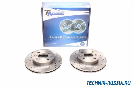 Тормозные диски 241mm с перфорацией и насечками Hyundai Getz TA-TECHNIX EVOBS2874P