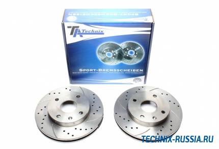 Тормозные диски 256mm с перфорацией и насечками Daewoo Lacetti TA-TECHNIX EVOBS2884P