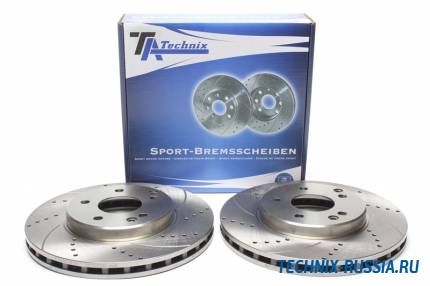 Тормозные диски 288 mm с перфорацией и насечками Mercedes-Benz C-Klasse CL203 TA-TECHNIX EVOBS2912P