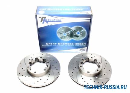 Тормозные диски 263mm с перфорацией и насечками Nissan Cabstar E TA-TECHNIX EVOBS2948P