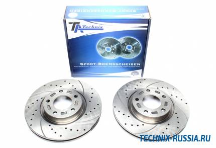 Тормозные диски 300mm с перфорацией и насечками Mazda 3 BK TA-TECHNIX EVOBS2964P