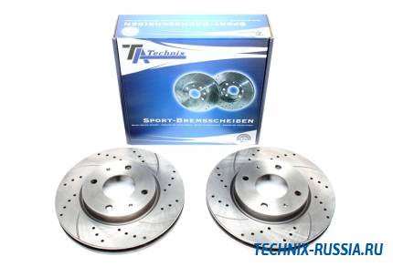 Тормозные диски 276mm с перфорацией и насечками Mitsubishi Galant VI SW TA-TECHNIX EVOBS2974P