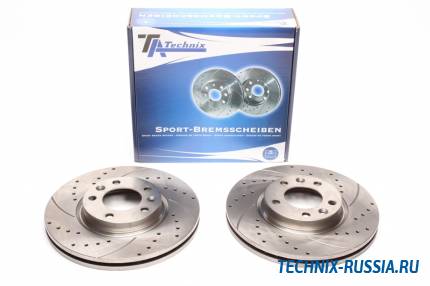 Тормозные диски 283mm с перфорацией и насечками Peugeot 407 SW TA-TECHNIX EVOBS2981P