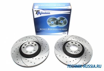 Тормозные диски 330mm с перфорацией и насечками Peugeot 607 TA-TECHNIX EVOBS2982P