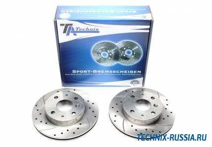 Тормозные диски 234mm с перфорацией и насечками Daihatsu Charade III+ IV TA-TECHNIX EVOBS4095P