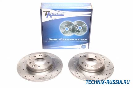 Тормозные диски 280mm с перфорацией и насечками Mazda Premacy TA-TECHNIX EVOBS4502P