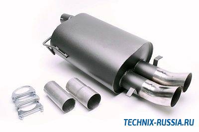 Спортивный глушитель 2x76mm DTM BMW 5er E39 520i-528i TA-TECHNIX EVOE39ED76