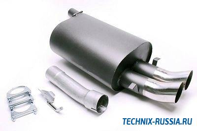 Спортивный глушитель 2x76mm DTM BMW 5er E39 520i-528i TA-TECHNIX EVOE39TED76