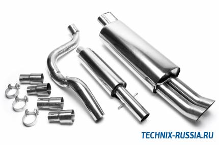 Выхлоп catback из нержавеющей стали 2x76mm DTM VW Golf IV 1,4 / 1,6 / 1,8 / 1,8T / 2,0 / 1,9 TDI TA-TECHNIX EVOG4AED76