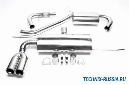 Выхлоп catback из нержавеющей стали 2x76mm Audi A3 8P 1,4 / 1,6 / 1,8 / 2,0 / 1,9 TDI / 2,0 TDI TA-TECHNIX *EVOG5AE276